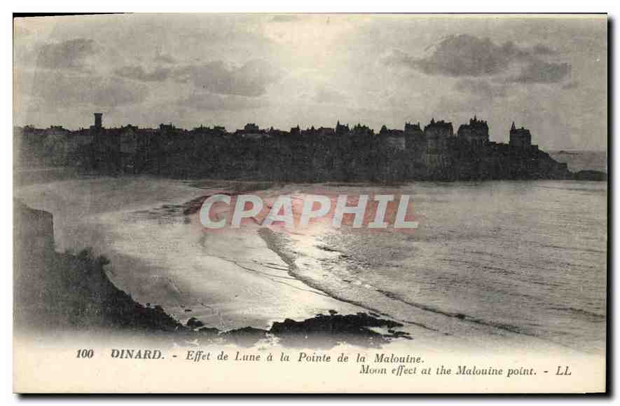 CPA Dinard Effet de Lune a la Pointe de la Malouine 
