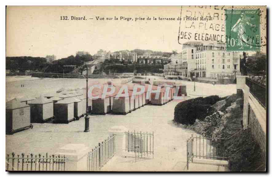 Dinard — Vue sur la Plage, prise de la terrasse de l'Hôtel Royal — A. Lamme, Bailleul, Reques