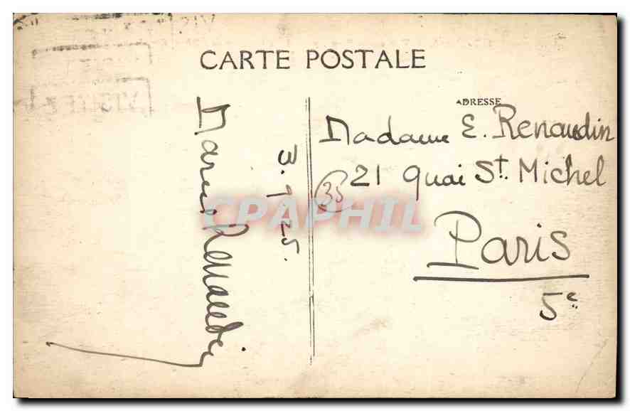 Dinard — Vue sur la Plage, prise de la terrasse de l'Hôtel Royal — A. Lamme, Bailleul, Reques — Verso