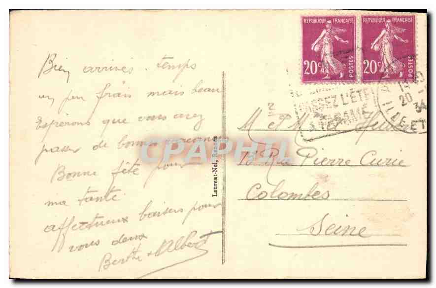 CPA Cote d'Emeraude Dinard La Piscine de la Malouine  — Rückseite
