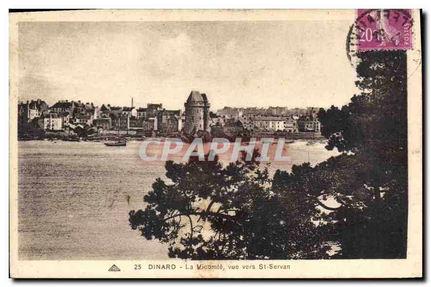 CPA Dinard La Vicomte vue vers St Servan 
