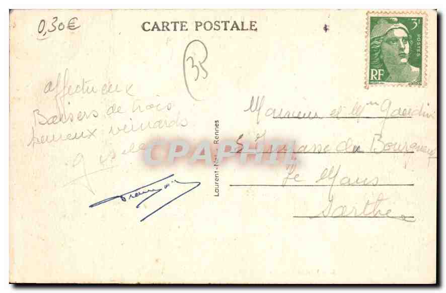 CPA Cote d'Emeraude Dinard La Palmerale dans le lointain Saint Malo  — Rückseite