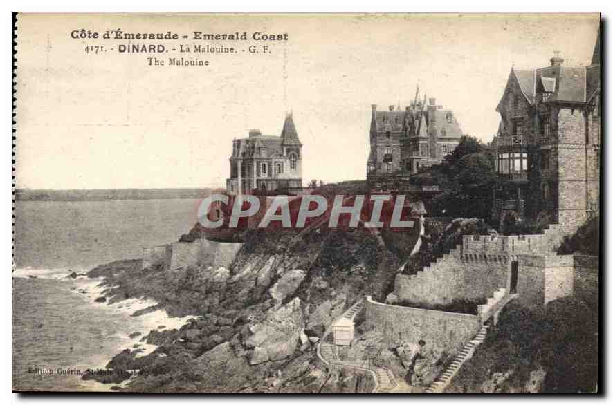 Côte d'Émeraude - Emerald Coast - La Malouine - DINARD - G.F. - Édition Guérin, St-Malo