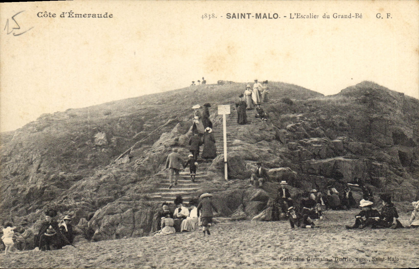 Saint-Malo - L'Escalier du Grand-Bé — Côte d'Émeraude — G.F. n°4838