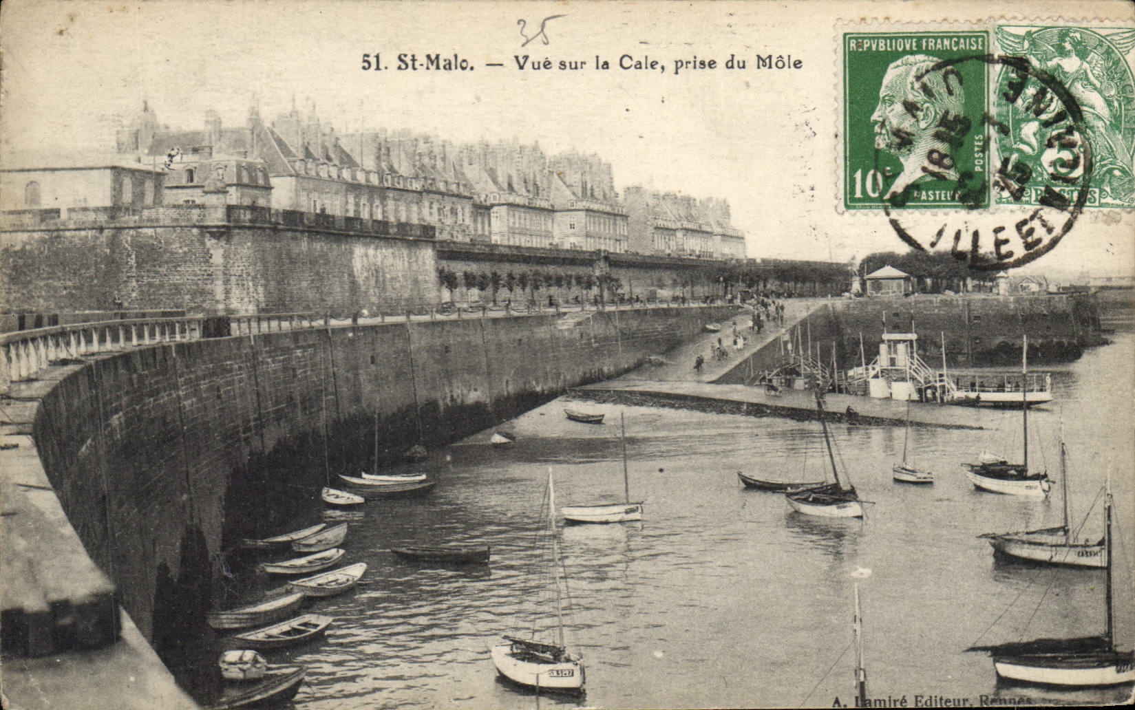 CPA St Malo Vue sur la Cale prise de Mole 