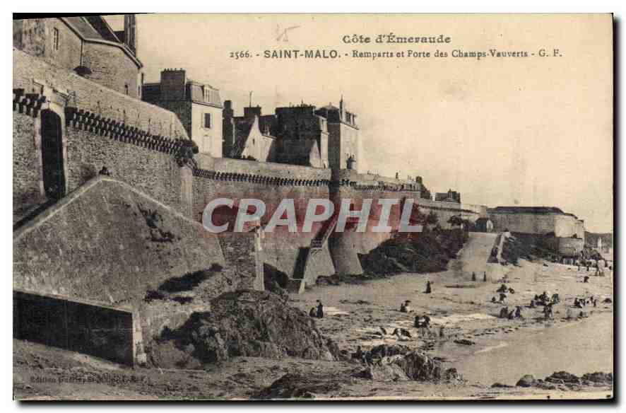 Saint-Malo - Côte d'Émeraude. Ramparts et Porte des Champs-Vauverts - G. F.