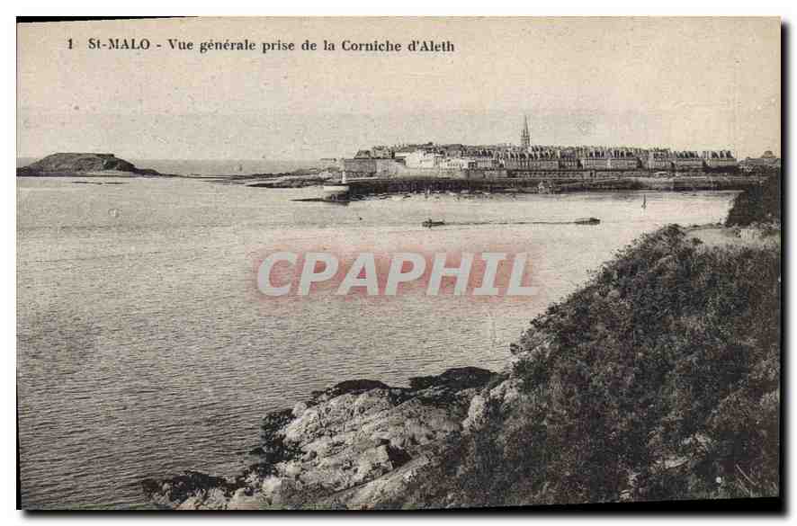 St-Malo - Vue générale prise de la Corniche d'Aleth