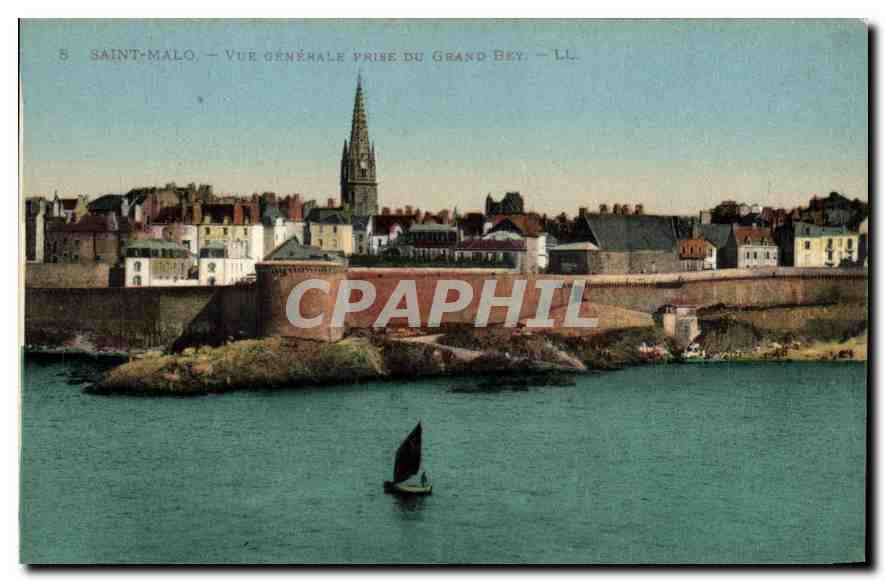 Saint-Malo — Vue générale prise du Grand-Bey — LL.