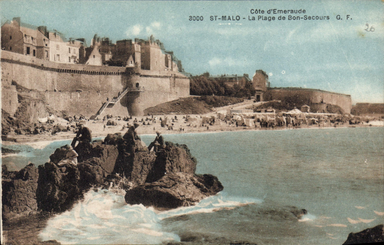 St-Malo - La Plage de Bon-Secours — Côte d’Emeraude — G. F. n° 3000
