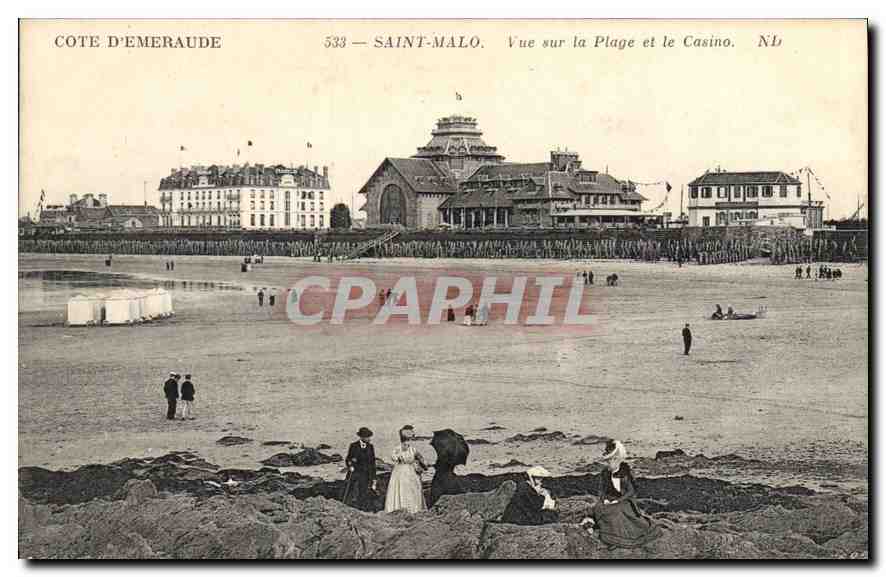 Saint-Malo — Vue sur la Plage et le Casino — Cote d'Émeraude, n°533