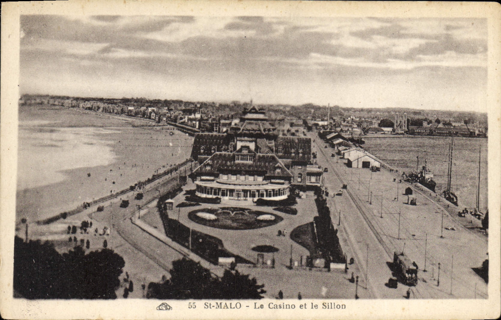 CPA St Malo Le Casino et le Sillon 