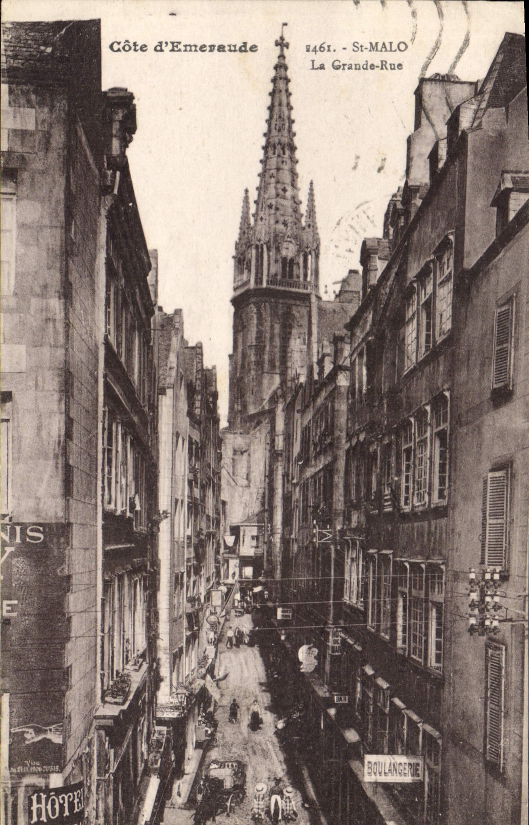 CPA Cote d'Emeraude Saint Malo La Grande Rue 