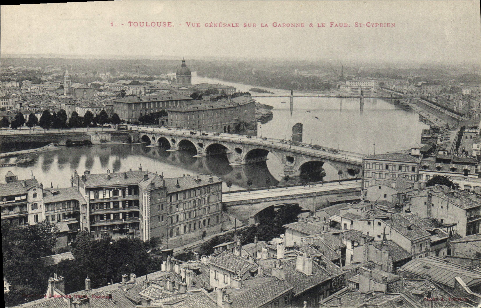 CPA Toulouse Vue generale sur la Garonne 