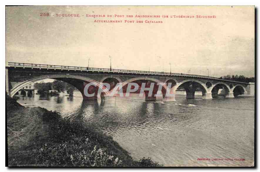 CPA Toulouse Ensemble du Pont des Amidonniers Actuellement Pont des Catalans