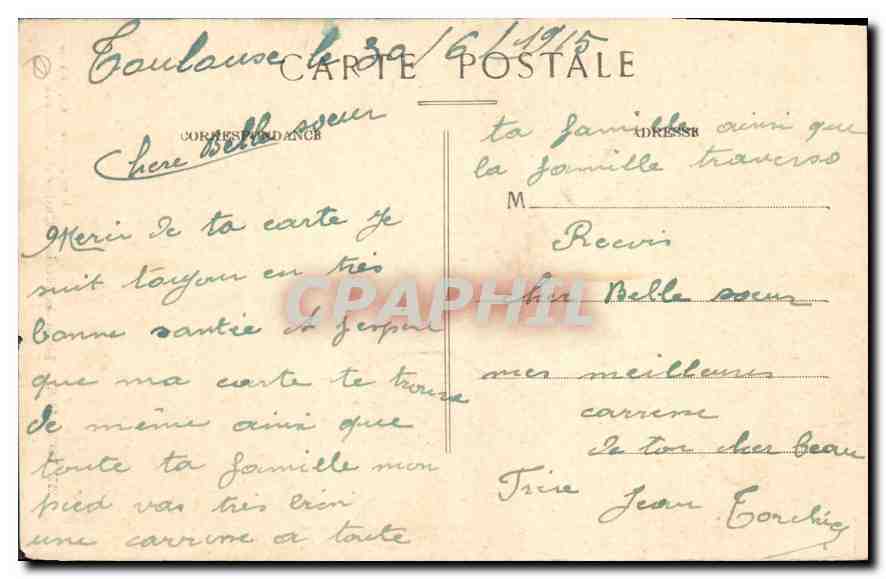 Toulouse — Jardin des Plantes — L'Ariège et la Garonne — J. Longl-Béchel, édit., Toulouse — Rückseite