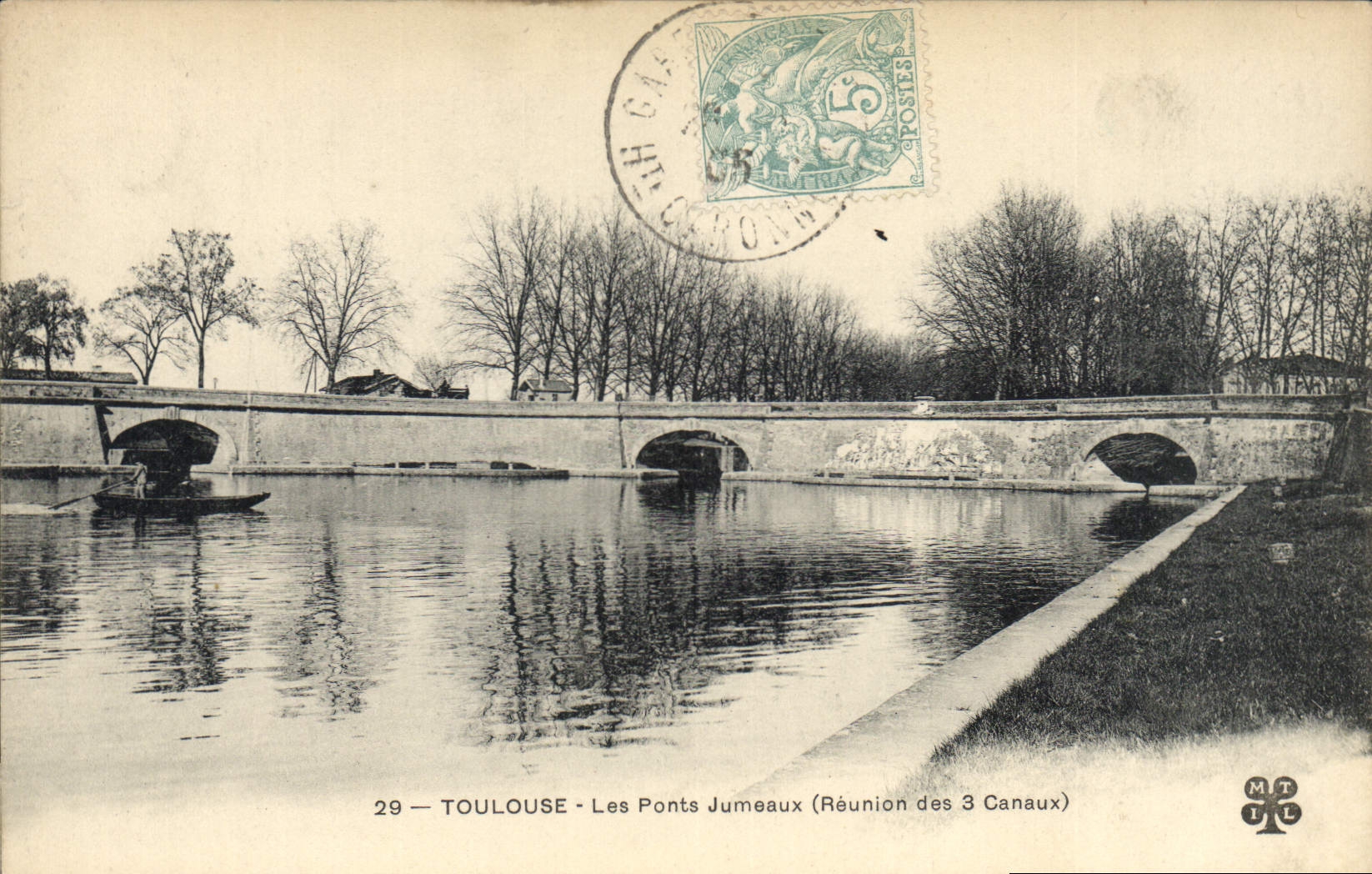 CPA Toulouse Les Ponts Jumeaux Reunion des 3 Canaux 