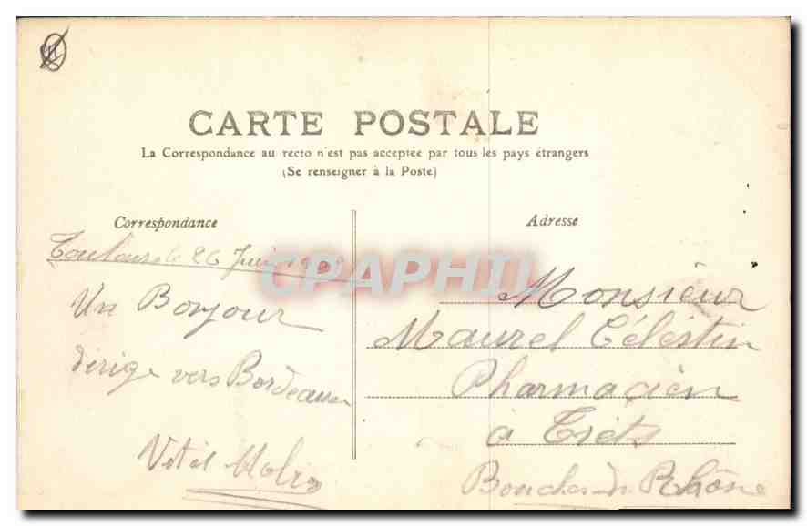 CPA Toulouse Les Ponts Jumeaux Reunion des 3 Canaux  — Rückseite