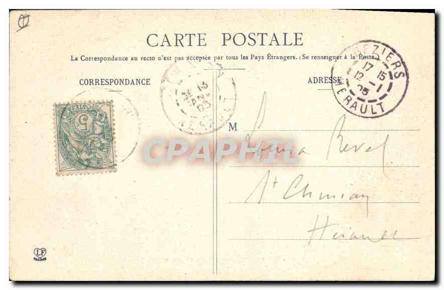 CPA Toulouse Entree du Grand Rond Ours — Verso