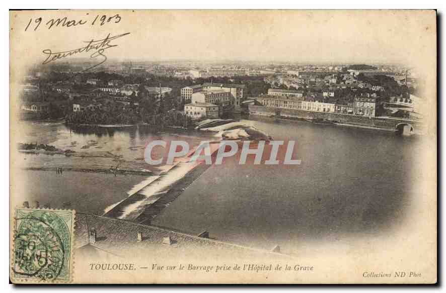 Toulouse — Vue sur le Barrage prise de l'Hôpital de la Grave — Collections ND Phot