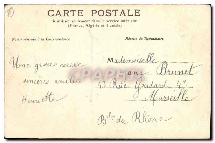 Toulouse — Façade de la nouvelle Ecole des Beaux-Arts, Quai de la Daurade — éditeur Gallici-Bancy — Verso