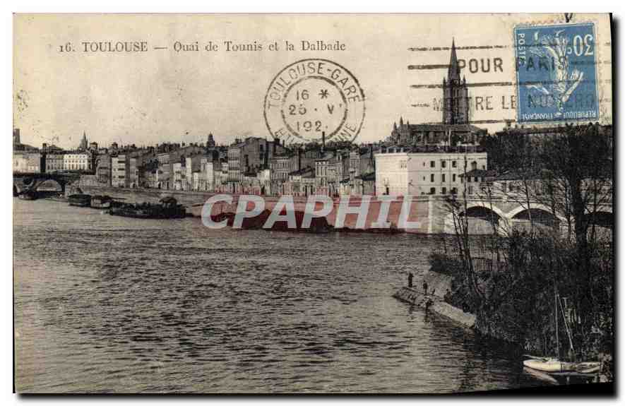 CPA Toulouse Quai de Tounis et la Dalbade 