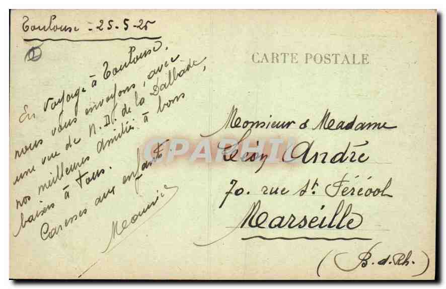 CPA Toulouse Quai de Tounis et la Dalbade  — Verso