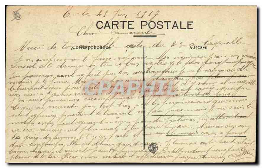 CPA Toulouse Rue Alsace Lorraine  — Verso
