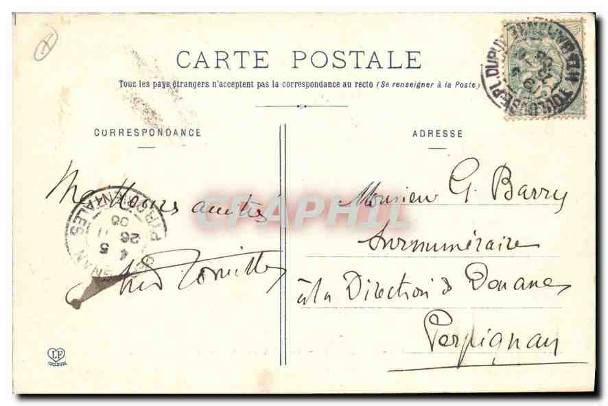 CPA Toulouse Faculte des Sources  — Verso