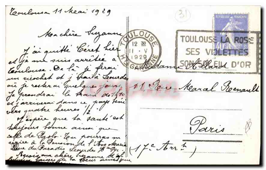 Toulouse - Apsis der Basilika Saint-Sernin — Verlag Labèche frères, Toulouse, n°16 — Rückseite