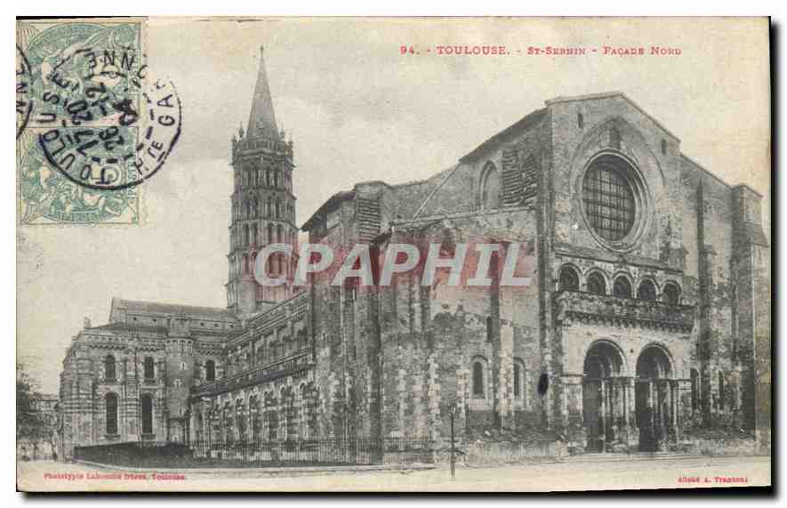 Toulouse - St-Sernin - Façade Nord — Phototypie Labouisse, Toulouse, n°94