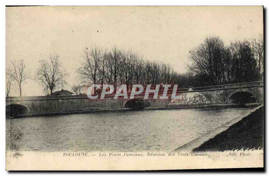 Toulouse — Les Ponts Jumeaux, Réunion des Trois Canaux — ND. Phot.
