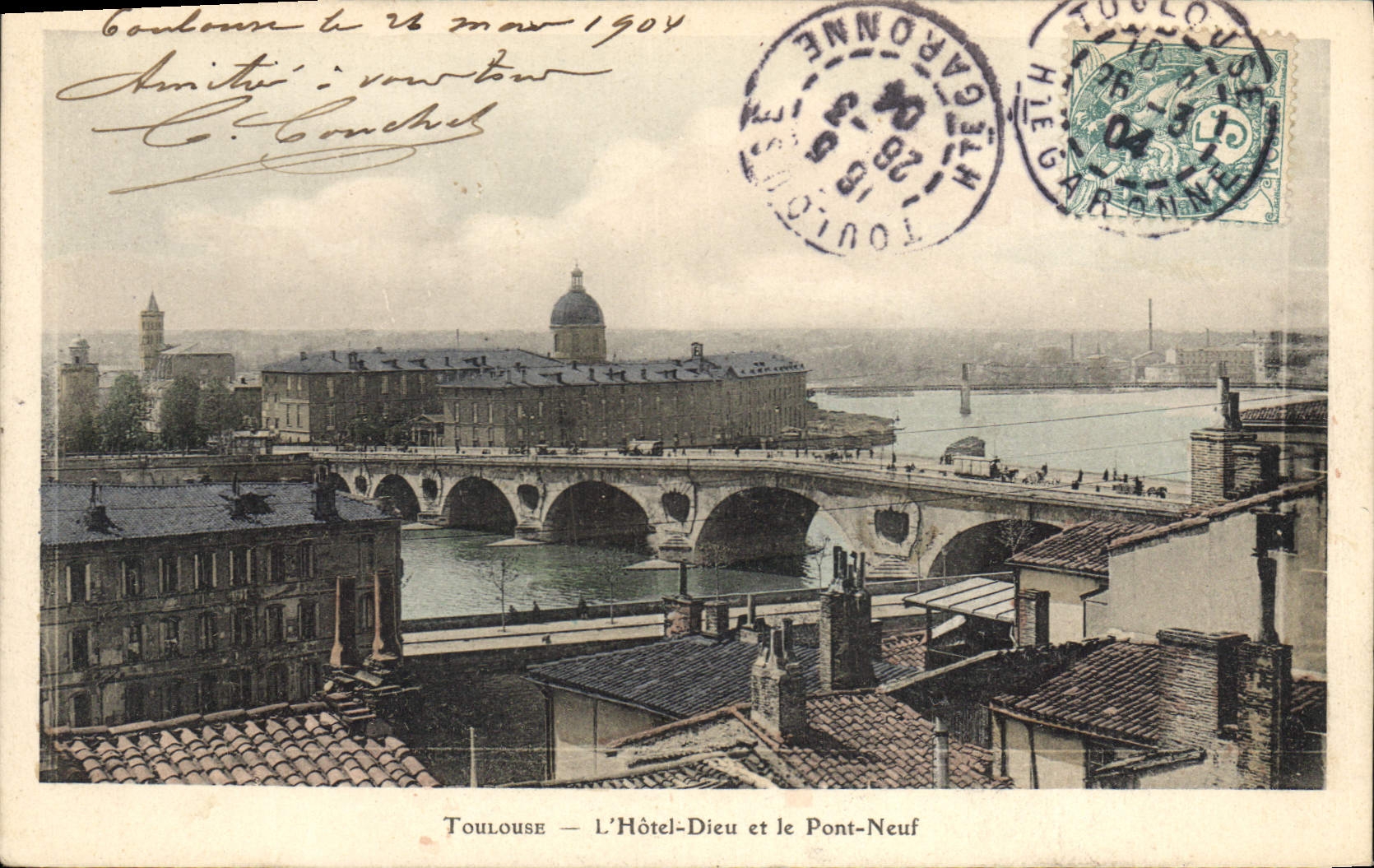 Toulouse — L'Hôtel-Dieu et le Pont-Neuf — éditeur non identifié