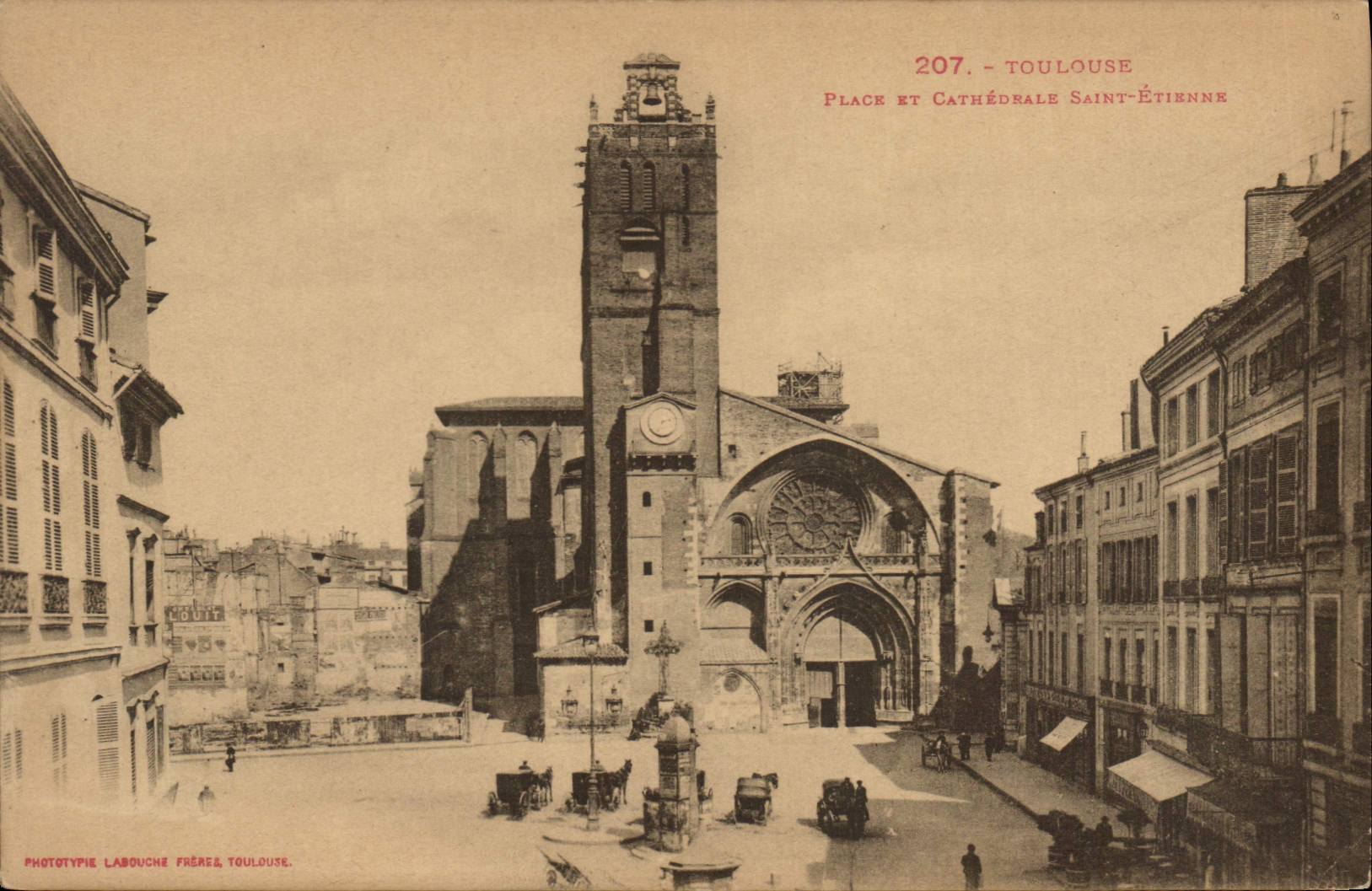 CPA Toulouse Plage et Cathedrale Saint Entienne 
