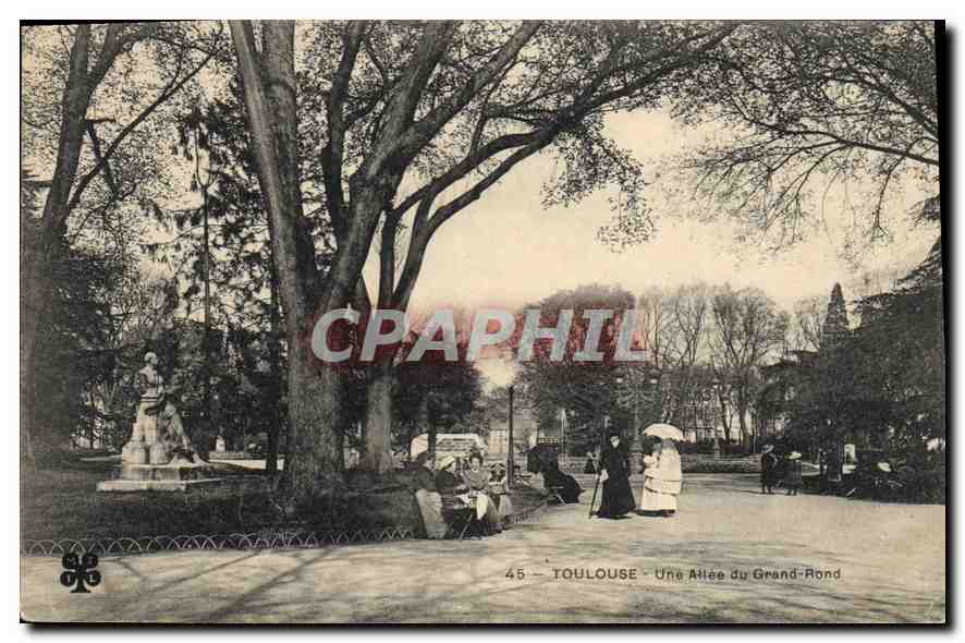 CPA Toulouse Une Allee du Grand Rond 