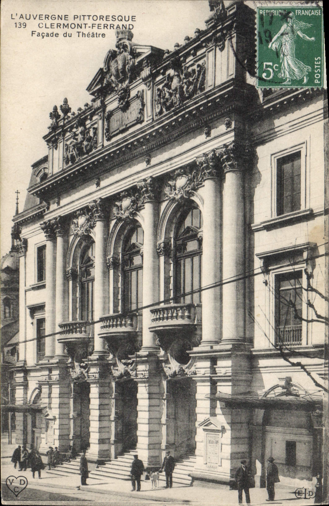 CPA Clermont Ferrand Facade du Theatre 