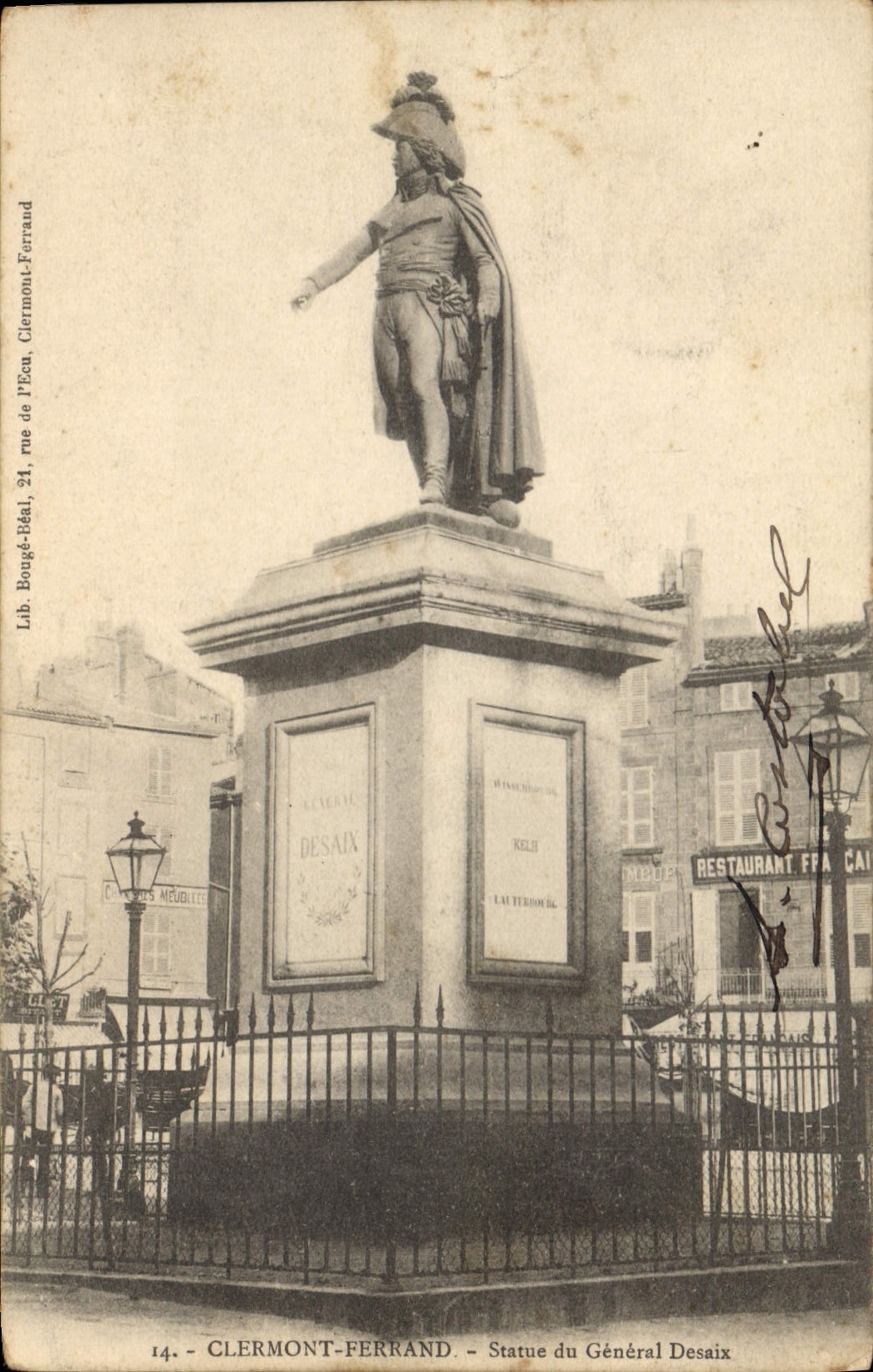 CPA Clermont Ferrand Statue du General Desaix 