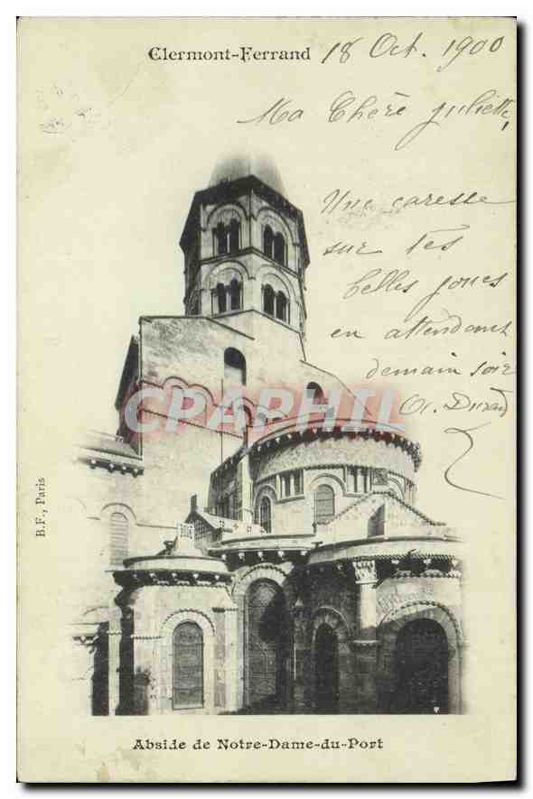 CPA Clermont Ferrand Abside de Notre Dame du Port 