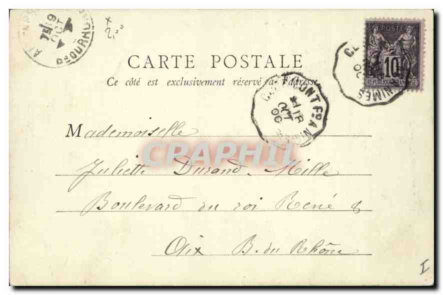 CPA Clermont Ferrand Abside de Notre Dame du Port  — Rückseite