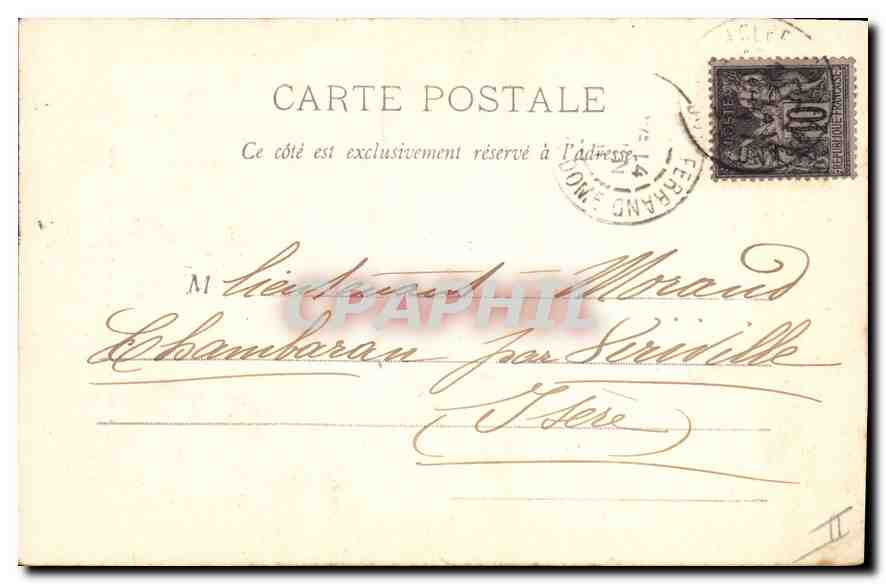 CPA Clermont Ferrand Ancienne Maison Rue des Chasussetiers — Rückseite