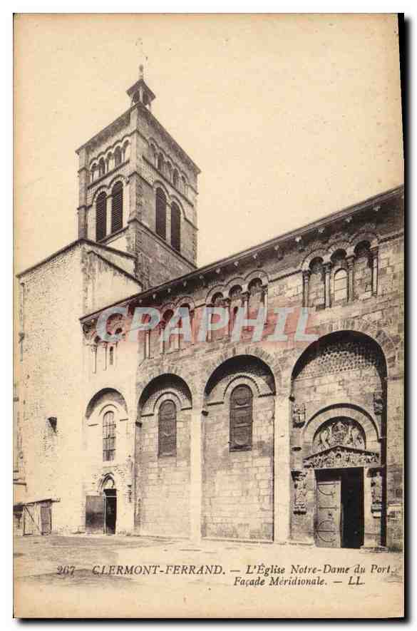 CPA Clermont Ferrand L'Eglise Notre Dame du Port 