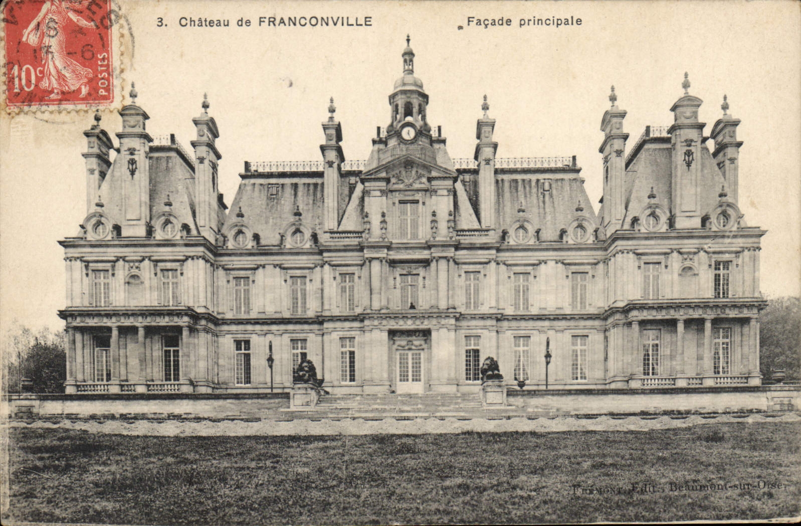 CPA Chateau de Franconville Facade principale 