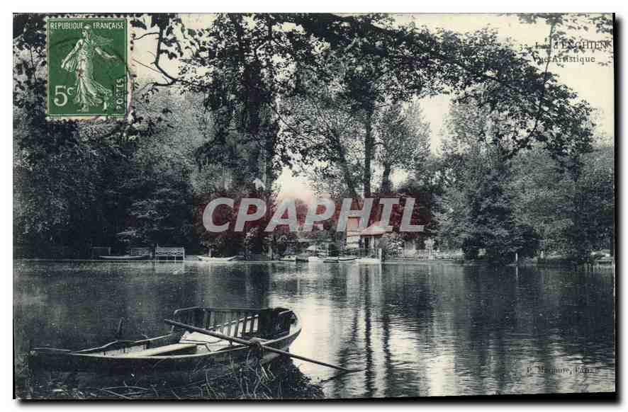 CPA Lac d'Enghien vue artistique 