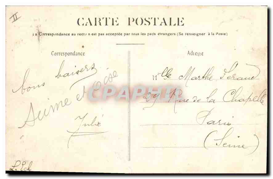 CPA Lac d'Enghien vue artistique  — Verso