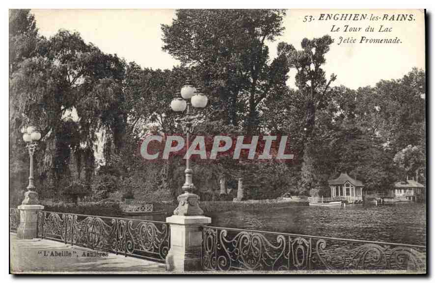 CPA Enghien les Bains Le Tour du Lac Jetee Promenade 