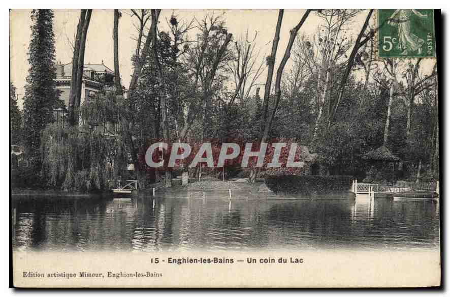CPA Enghien les Bains Un coin du Lac 