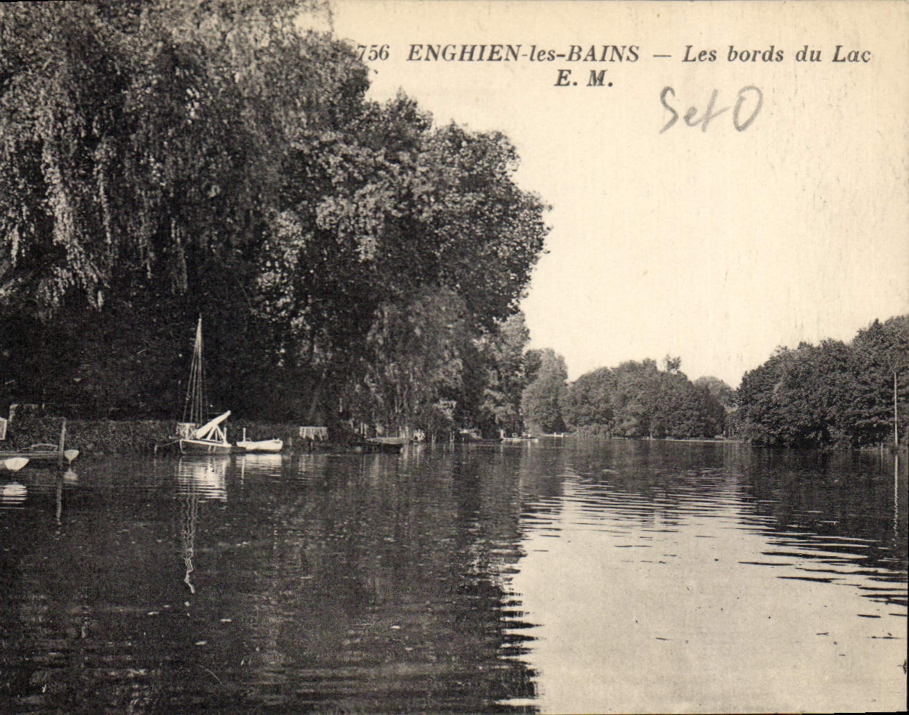 CPA Enghien les Bains Les Bords du Lac 