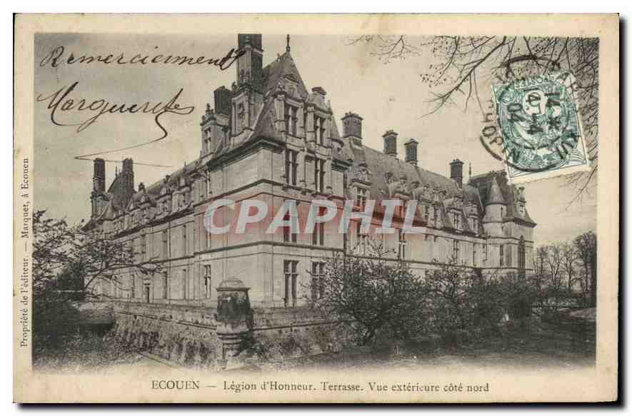 CPA Ecouen Legion d'Honneur Terrase Vue exterieure cote nord 