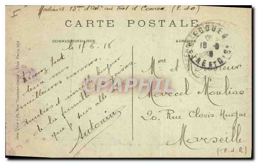 CPA Ecouen Chateau de la Legion d'Honneur  — Rückseite