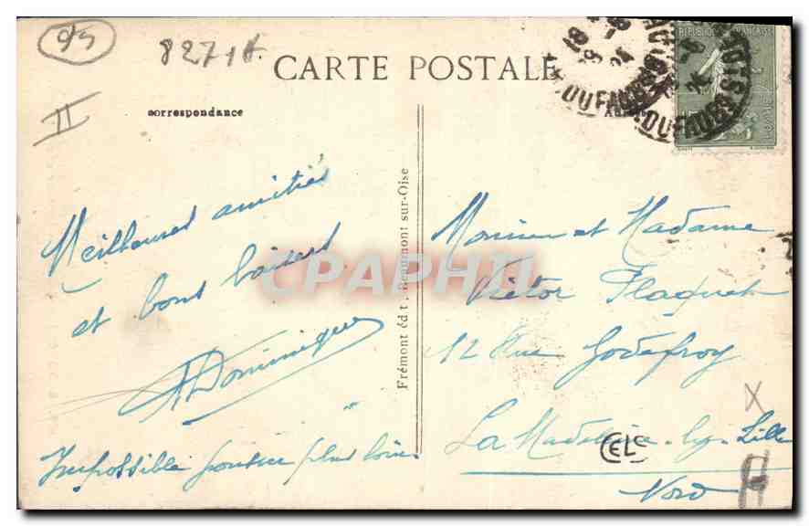 CPA Beaumont sur Oise Escalier des 117 Vieillards Folklore — Back