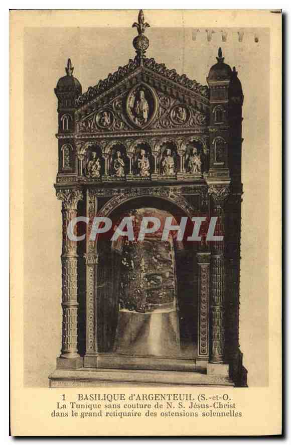 CPA Basilique d'Argenteuil S et O La tunique sans couture de NS Jesus Christ